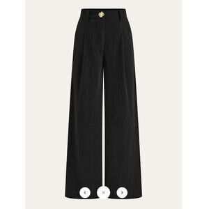 Commense Corduroy Wide-Leg Pleated Pants Sz S